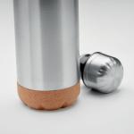 ASPEN CORK Double wall bottle 500 ml Flat silver