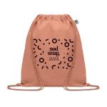 YUKI COLOUR Organic cotton drawstring bag Orange