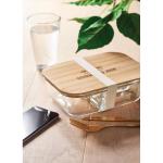 TUNDRA 3 Glass lunch box with bamboo lid Transparent