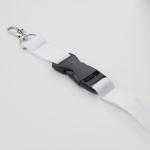 WIDE LANY Lanyard mit Metallkarabiner Weiß