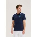 PASADENA MEN PASADENA Herren Polo 200g, Französische Marine, Weiß Französische Marine, Weiß | L