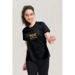 SPORTY WOMEN T-SHIRT POLYES, black Black | L