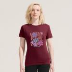 REGENT WOMEN T-SHIRT 150g, burgundy Burgundy | L