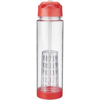 Tutti frutti 740 ml Tritan™ Sportflasche mit Infuser Transparent rot