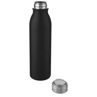 Harper 700 ml stainless steel water bottle with metal loop Black