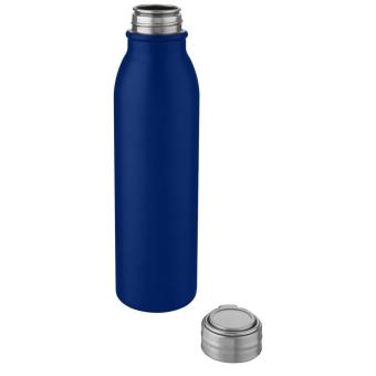 Harper 700 ml Sportflasche aus Edelstahl mit Metallschlaufe Mittelblau