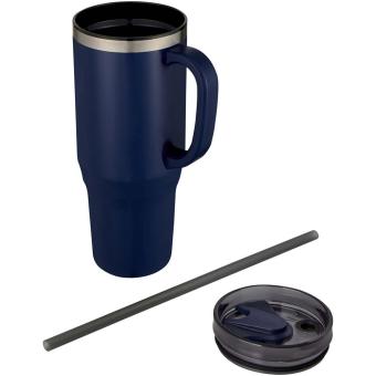 Melbourne 1200 ml RCS certified insulated tumbler with straw Navy