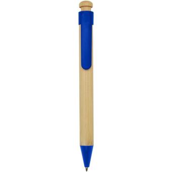 Rattan bamboo and recycled plastic ballpoint pen (black ink) 