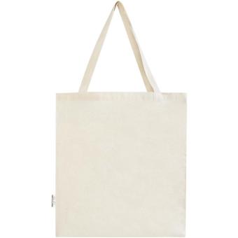 Madras 140 g/m² GRS recycled cotton gusset tote bag Nature