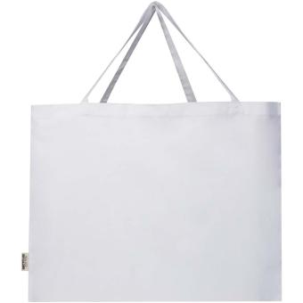 Odessa 220 g/m² GRS recycled cotton large tote bag White