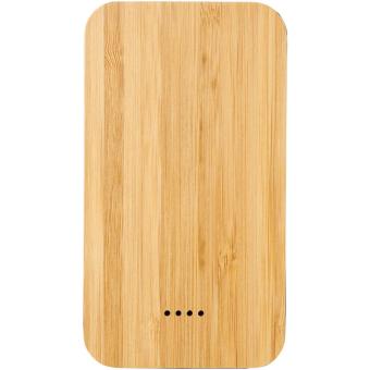 Future 6000 mAh bamboo/fabric wireless power bank, nature Nature,black