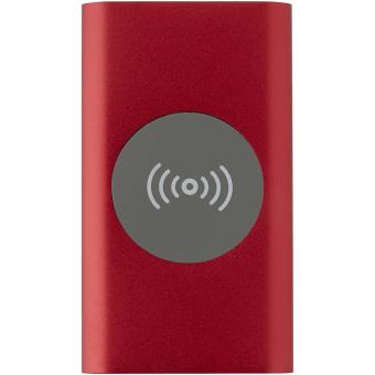 Juice 4000 mAh Type-C recycled aluminium wireless power bank Red