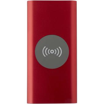 Juice 8000 mAh Type-C recycled aluminium wireless power bank Red