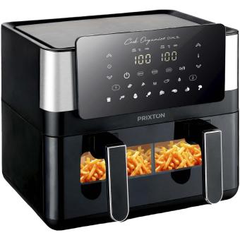 Prixton Cook Organics Doppel-Heißluftfritteuse 8L Schwarz