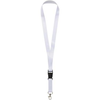 Bucks Sublimation Lanyard mit Schnappverschluss, schwarz/weiss Schwarz/weiss | 10mm