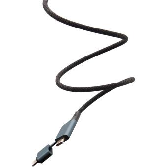 SCX.design C52 100W magnetisches, ultraschnelles 4-in-1 Ladekabel aus rPET Silbergrau