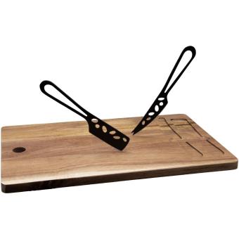 SCX.design K06 cheese board and knives set Timber