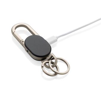 XD Collection Schlüsselanhänger Keyfinder mit weltweiter Ortung und USB-C Schwarz/silber