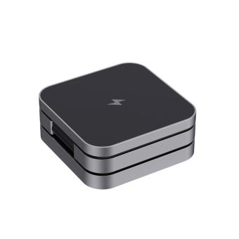 XD Xclusive Terra faltbares 3-in-1 15W Charger aus RCS rec. Aluminium Grau