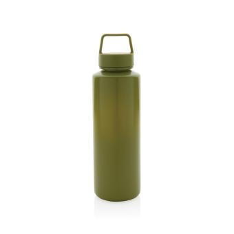 XD Collection RCS certified recycled PP water bottle with handle Green