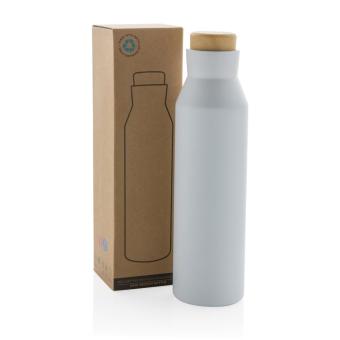 XD Collection Gaia RCS certified recycled stainless steel vacuum bottle White