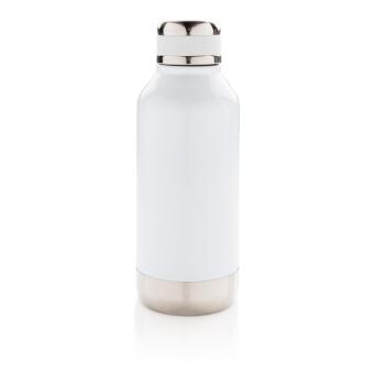 XD Collection Leak proof vacuum bottle with logo plate White