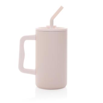 XD Collection Cube RCS certified recycled steel mug 800ml Pink