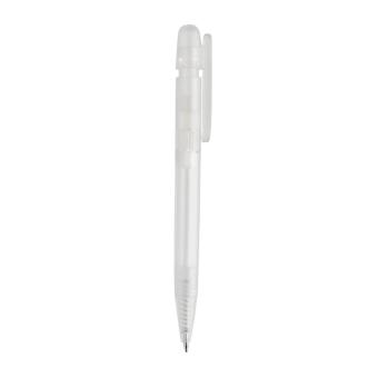 XD Collection Devin transparenter Stift aus GRS zertifiziertem rABS Weiß