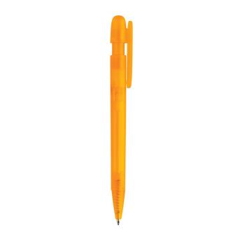 XD Collection Devin transparenter Stift aus GRS zertifiziertem rABS Orange