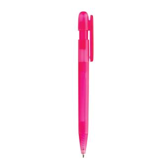 XD Collection Devin transparenter Stift aus GRS zertifiziertem rABS Rosa