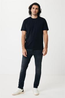 Iqoniq Sierra lightweight recycled cotton t-shirt, black Black | XS