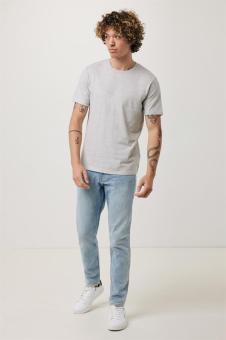 Iqoniq Brett recycled cotton t-shirt, Undyed light gray Undyed light gray | XS