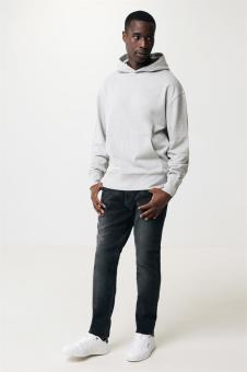 Iqoniq Yoho recycled cotton relaxed hoodie, heather grey Heather grey | XXS