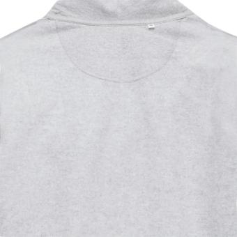 Iqoniq Abisko Zip-Kapuzenpullover aus recycelter Baumwolle, Grau meliert Grau meliert | XXS