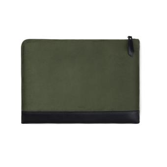 VINGA Marlow RCS recycled polyester 16" laptop sleeve, green Green, black