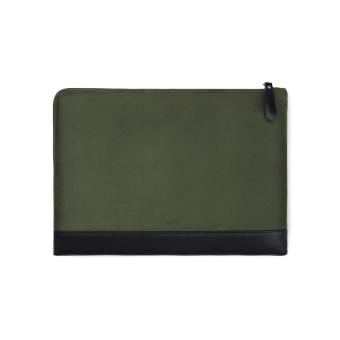 VINGA Marlow 14" Laptop Sleeve aus RCS recyceltem Polyester, grün Grün, schwarz