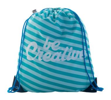 CreaDraw Plus RPET custom drawstring bag Blue/white