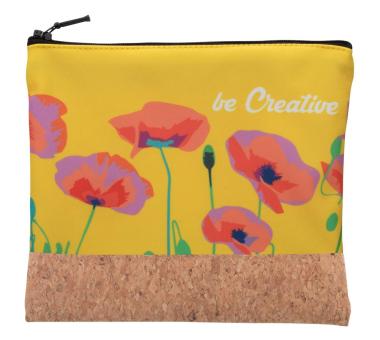 CreaBeauty Cork M Individuelle Kosmetiktasche, natur Natur,schwarz