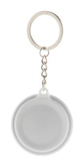 KeyBadge RPET Mini pin button keyring White