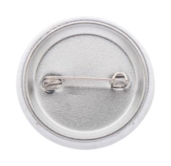 PinBadge RPET Mini Button-Anstecker Weiß/silber