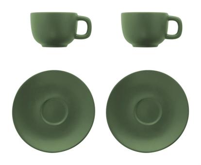 Caturra Plus cappuccino cup set Green