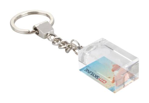 Glass keyring Transparent