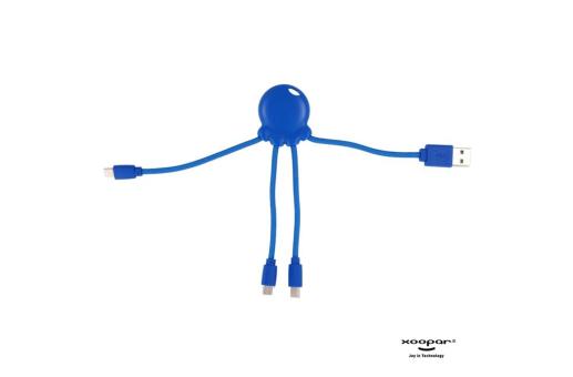 2087 | Xoopar Eco Octopus GRS Charging cable Aztec blue