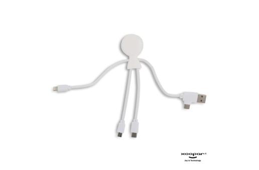 2099 | Xoopar Mr. Bio Smart Charging cable with NFC White