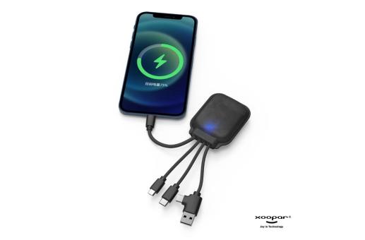 4001 | Xoopar Iné Gamma Charging cable with NFC and 3.000mAh Powerbank Black