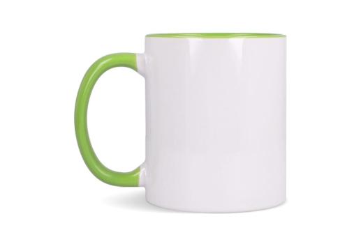 Mug subli Oslo colored inside & handle 300ml White/green