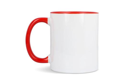 Mug subli Oslo colored inside & handle 300ml White/red