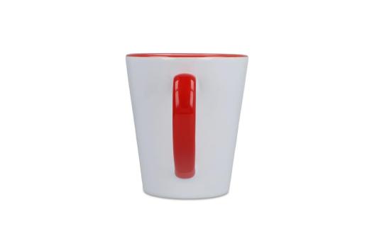 Mug subli Melbourne colored edge & handle 300ml White/red