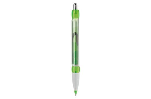 Banner-pen, grip transparent Transparent green