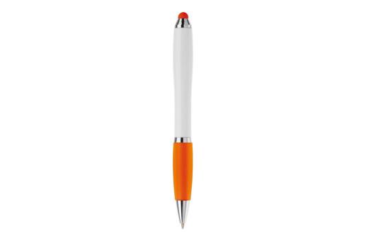 Kugelschreiber Hawaï Stylus weiß Orange/weiß